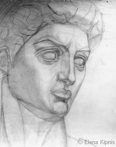 01 - David Bleistift, 42 x 60 cm